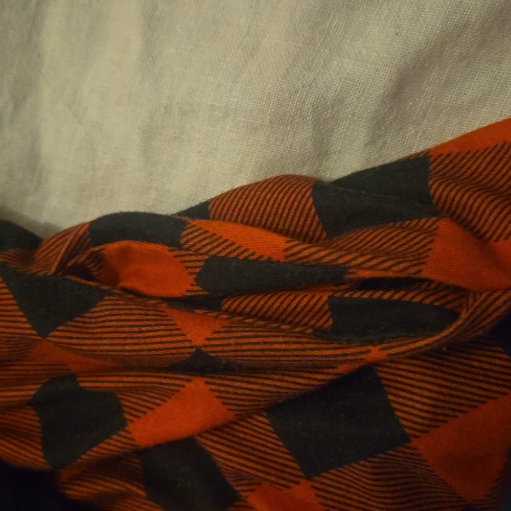 Girls Long sleeved black dress with Buffalo plaid - Picture 3 of 3
